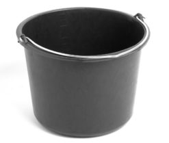 Hink 12L svart, graderad