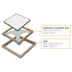 Golvbrunnssil Tile In Frame 200 Sandsten