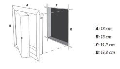 Inspektionslucka Black 150×150 mm