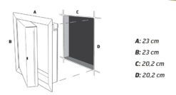Inspektionslucka Black 200×200 mm