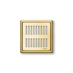 Golvsil 154x154mm, Purus Square Rib mässing