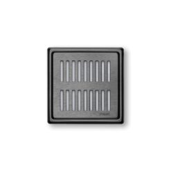 Golvsil 154x154mm, Purus Square Rib mattsvart