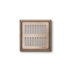 Golvsil 154x154mm, Purus Square Rib brons