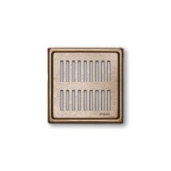 Golvsil 154x154mm, Purus Square Rib brons