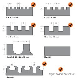 Fixkamblad, löst blad till fixkam Switch 280mm