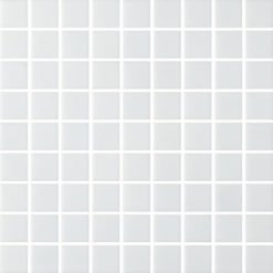 Glasmosaik 2x2cm vit
