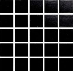 Glasmosaik 2x2cm, svart