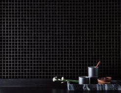 Glasmosaik 2x2cm, svart