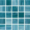Glasmosaik 2x2cm, blåmelerad