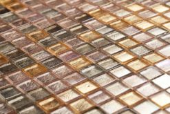 Glasmosaik 1,5×1,5cm, metallmix guldig/pärlemor