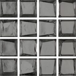 Glasmosaik 2,3×2,3 cm, Metall grå