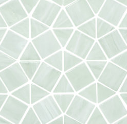 Glasmosaik ellips, grå