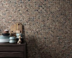 Glasmosaik ellips, beige