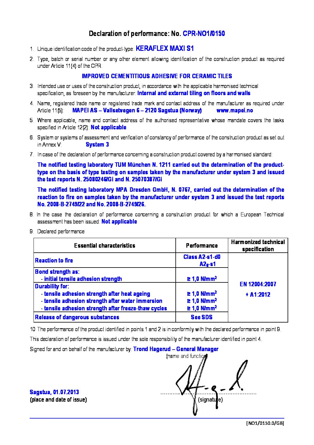 Keraflex Maxi S1-grå Dustfree  20kg