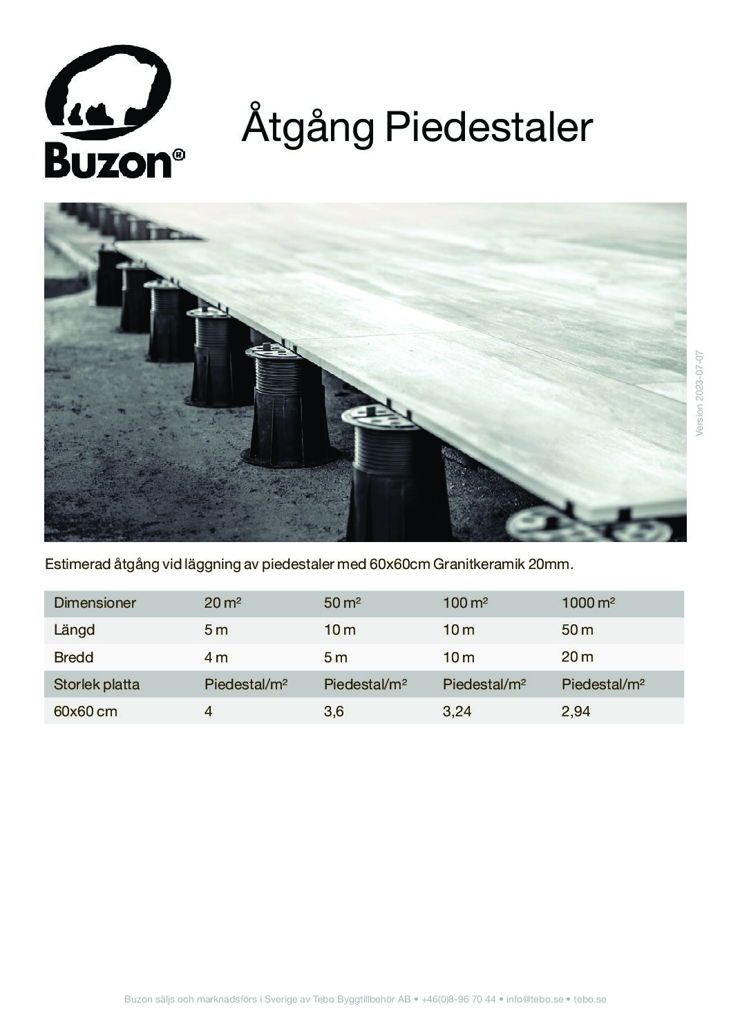 Piedestal Buzon PB-0-S18 18-28 mm