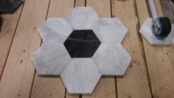 Carrara C Honed Hexagon 10×11,5x1cm