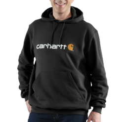 Carhartt signature logo hooded sweatshirt black
