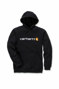 Carhartt signature logo hooded sweatshirt black