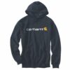 Carhartt signature logo hooded sweatshirt new navy