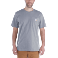 Workwear pocket s/s t-shirt heather grey