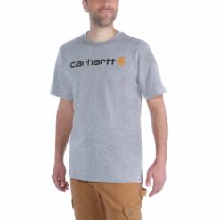 core logo t-shirt short sleeve heather grey
