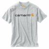 core logo t-shirt short sleeve heather grey