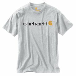 core logo t-shirt short sleeve heather grey