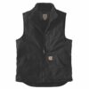 Carhartt washed duck lined mock neck vest black