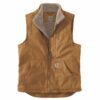 Carhartt washed duck lined mock neck vest Carhartt® Brown