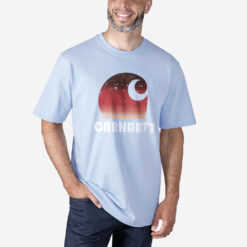 Carhartt Heavy S/S C Graphic T-Shirt – FOG BLUE