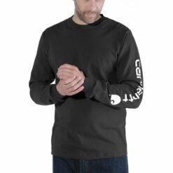 Sleeve logo t-shirt long sleeve black