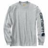 Sleeve logo t-shirt long sleeve heather grey