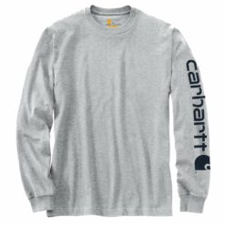 Sleeve logo t-shirt long sleeve heather grey