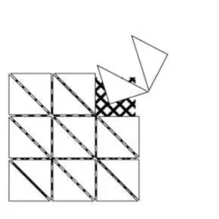 Vit blank Triangel 10×10