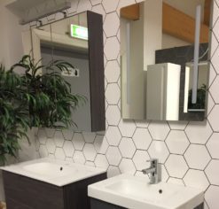 Hexagon vit blank 15×17