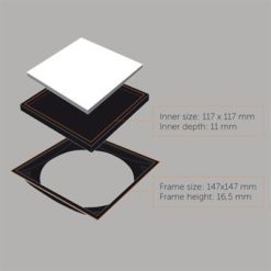 Golvsil Tile Insert 14,7×14,7 Svart