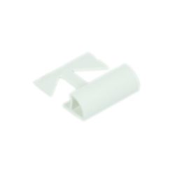 Kakellist kvartsrund alu. vit