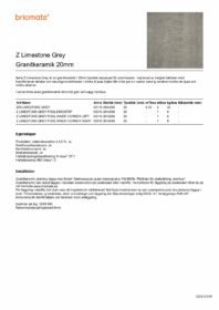 Z66 LIMESTONE GREY 20mm