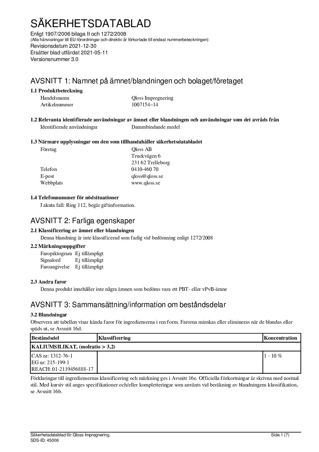 Qloss Impregnering – Impregnering för mineraliska underlag