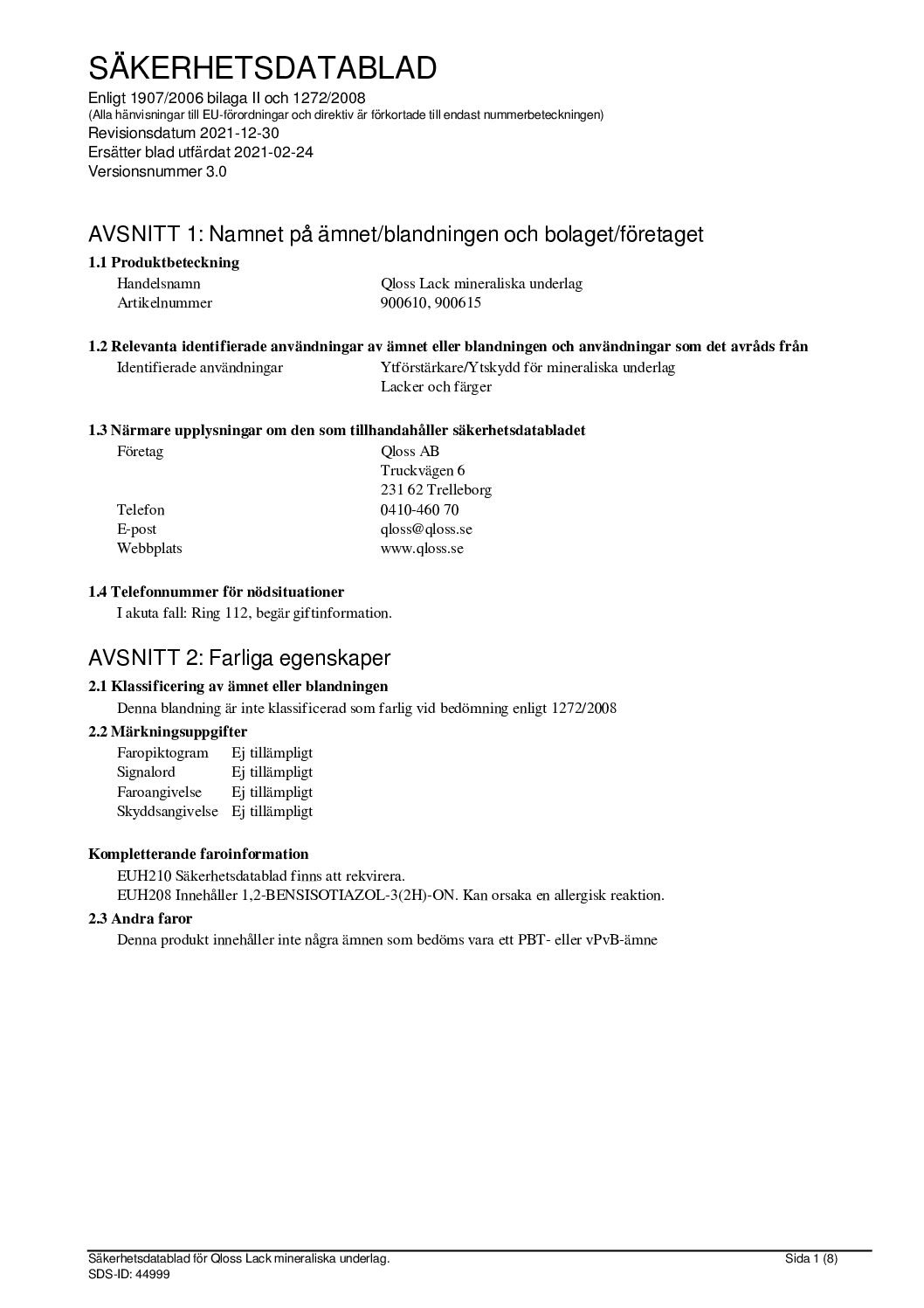 Qloss Lack – Halvmatt golvlack