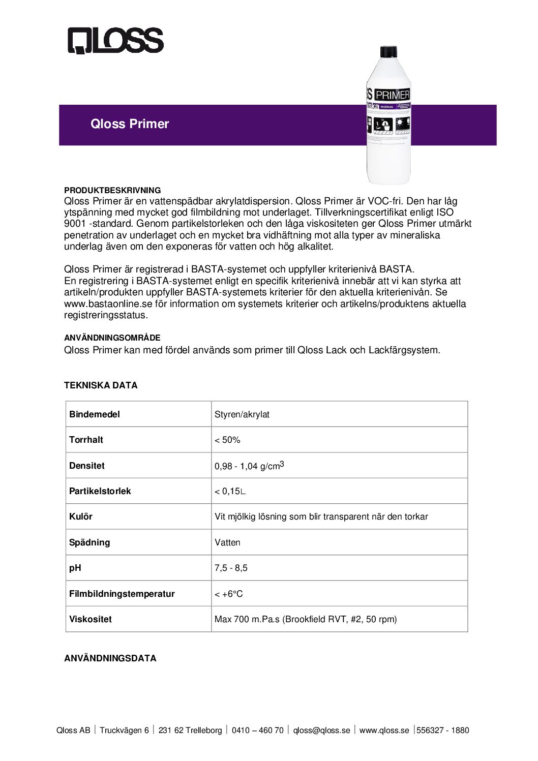 Qloss Primer – Vidhäftning