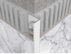 Kakellist L aluminium borstad 8 mm -10st