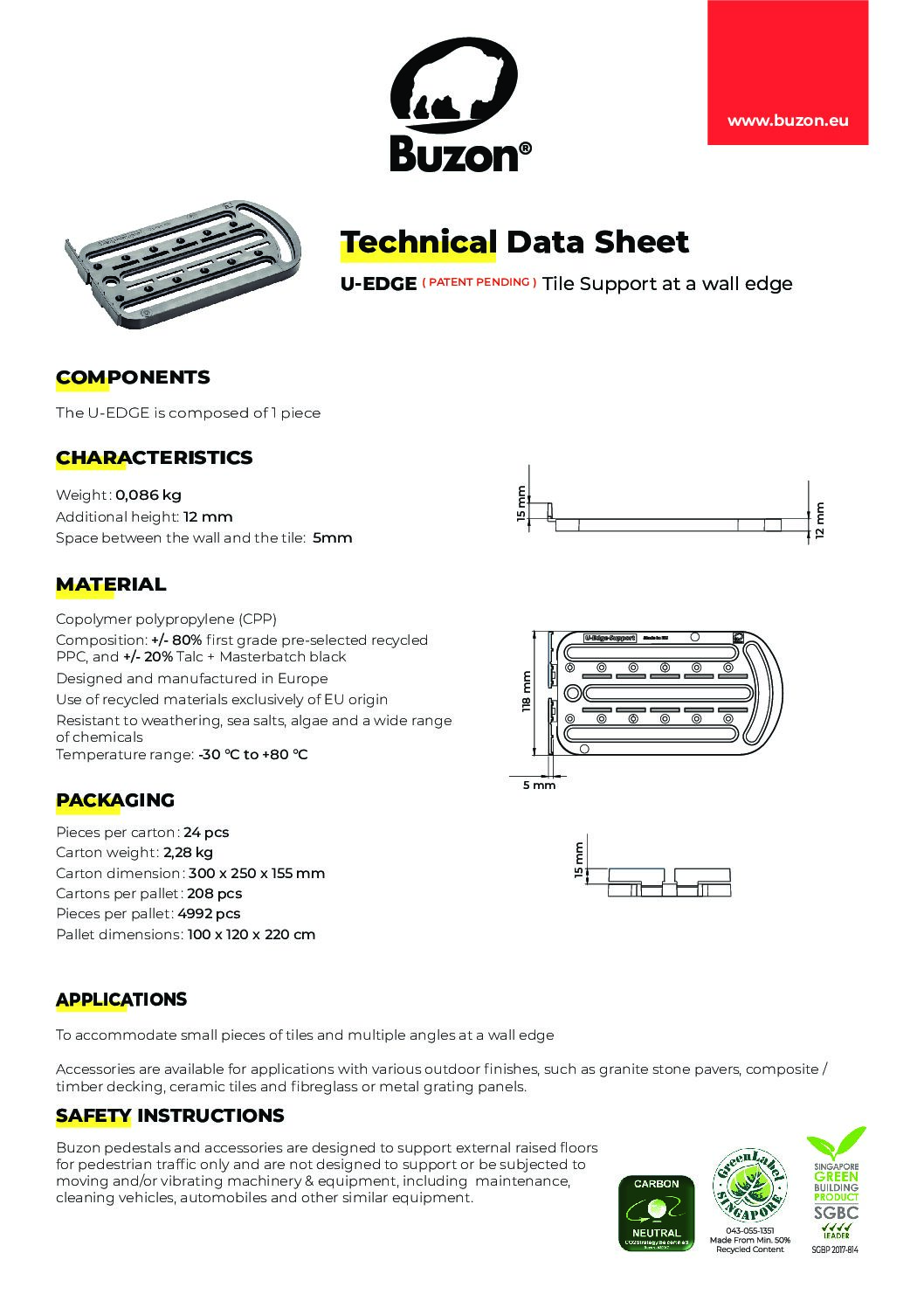 Lutningsmätare Buzon U-KIT-SL80