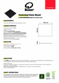 Gummiplatta Buzon U-PAD-GROUND 200x200x10 mm