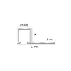 Kakellist TDP borstad mässing